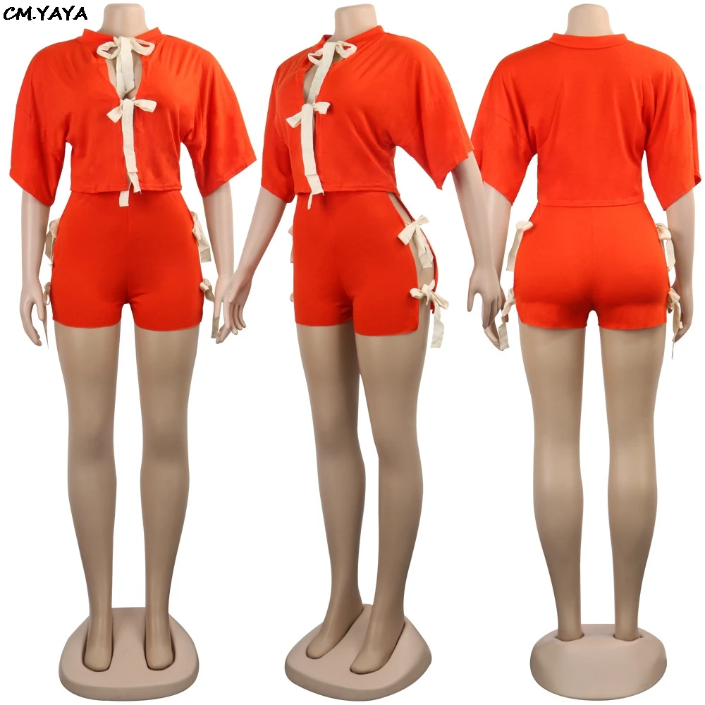 2019 женский летний сексуальный укороченный топ на шнуровке с коротким рукавом и