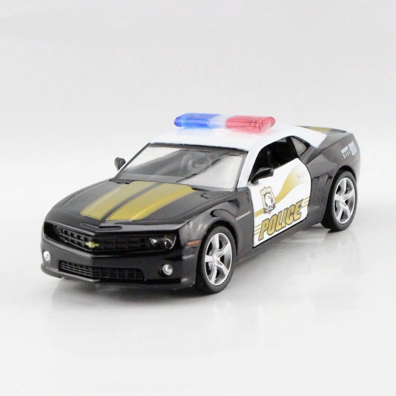 Детская модель Chevrolet Camaro Полицейская Модель автомобиля 1:36 5 дюймов игрушка