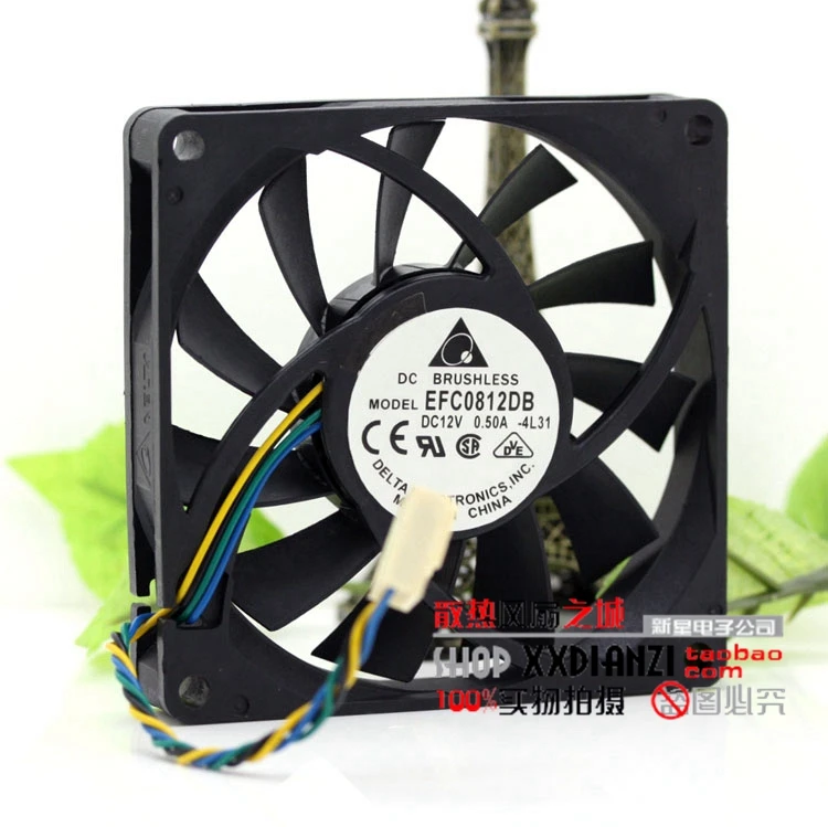 

Free Delivery.Original EFC0812DB 8015 0.50A 8CM PWM 12V variable speed large wind fan