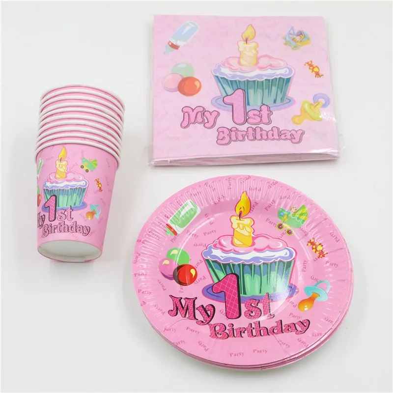 Дети сувениры салфетки Baby Shower счастливые украшения для мальчиков и девочек 1st