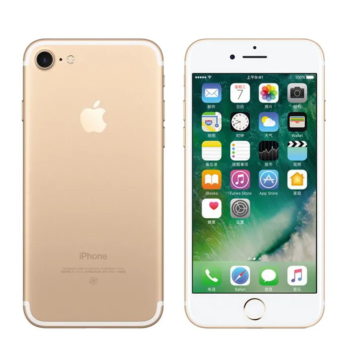 Разблокированный Apple iphone 7/iphone 7 Plus 2GB Оперативная память 32/128 ГБ/256 IOS 10 LTE 12.0MP Камера Quad-Core отпечатков пальцев 12MP сотовые телефоны - Цвет: 32GB Gold