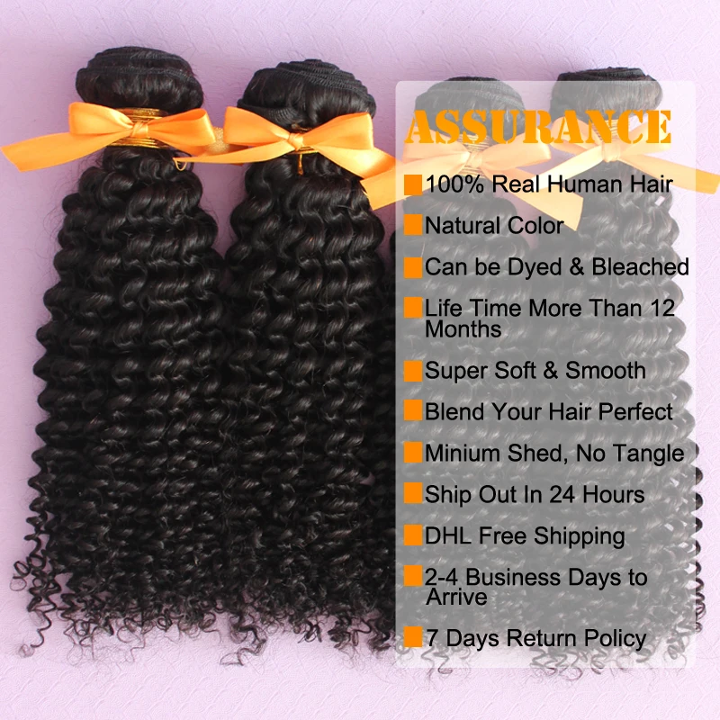 7А Монгольский Странный Вьющиеся Волосы Девственные 3 Пучки Натуральный Черный