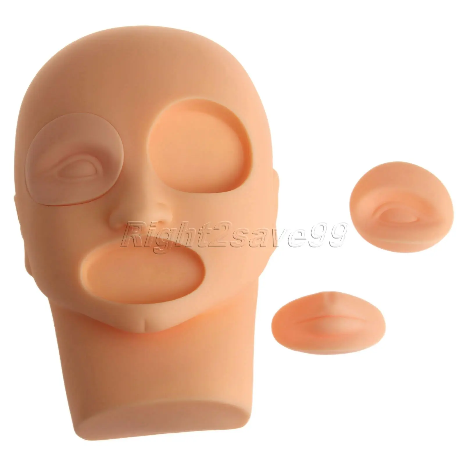3D Head Tattoo Practice with 2pcs Eyes + 1pc Lip Mannequin Skin Permanent Fake Mould Silicon Rubber Makeup Tools High Quality | Красота и