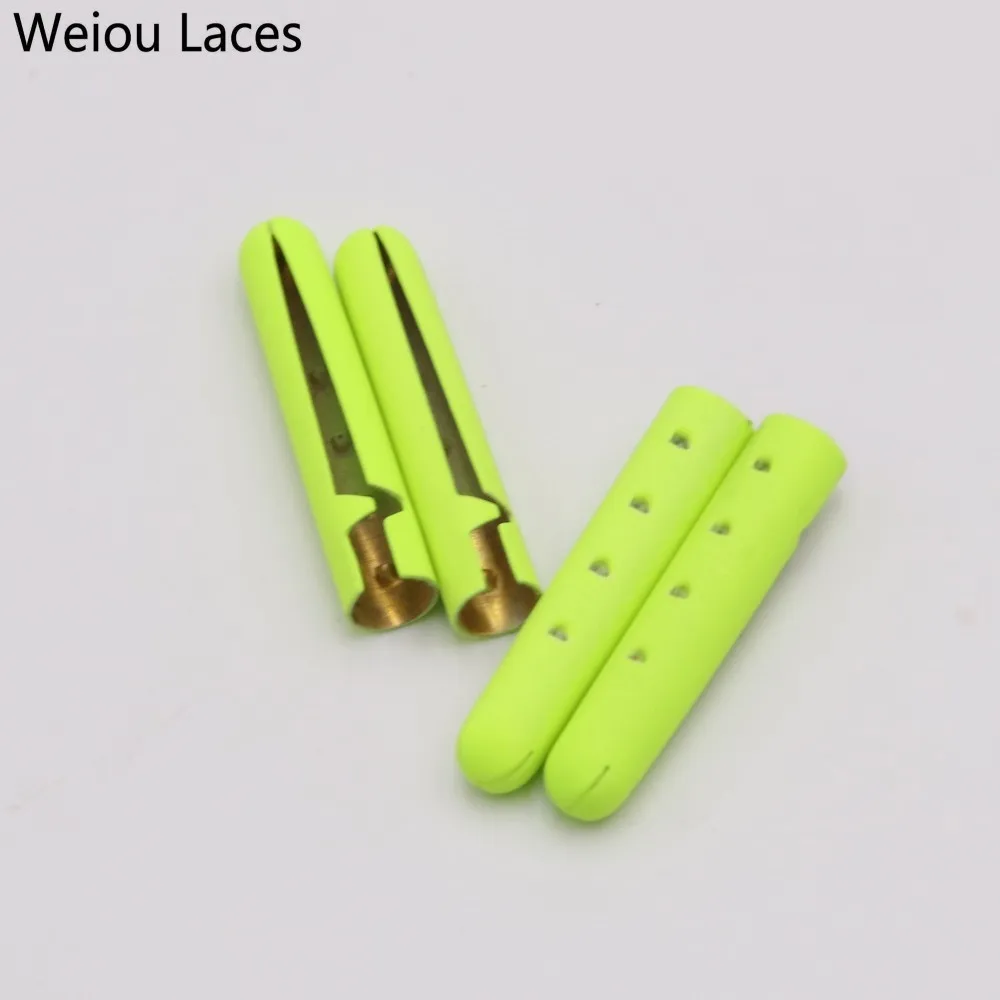 Weiou (100 шт./25 комплектов) флуоресцентные желтые наконечники с рисунком 4x23 мм модные