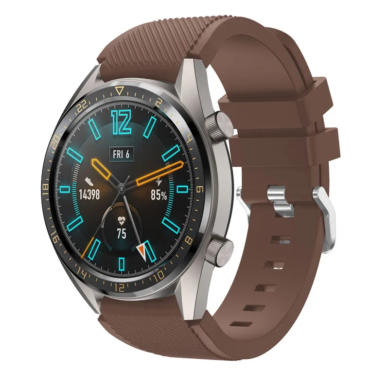 coffee 22 мм ремешок для часов Ремешок для samsung gear S3 Frontier Classic/Galaxy Watch 46 мм ремешок для huawei Watch GT 2 браслет умные часы - Цвет: coffee