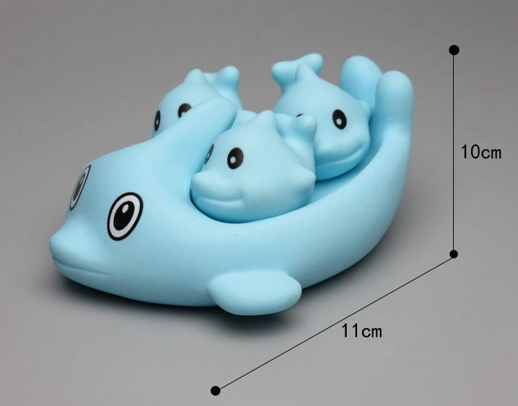 4 шт./лот Милая Мини Ванна дельфин плавающие резиновые игрушки для ванной