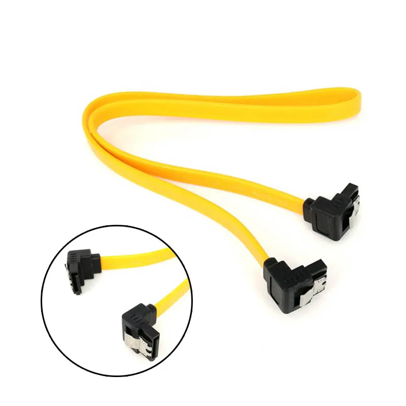 Двойной локоть головки SATA кабель для передачи данных 45 см жесткий диск
