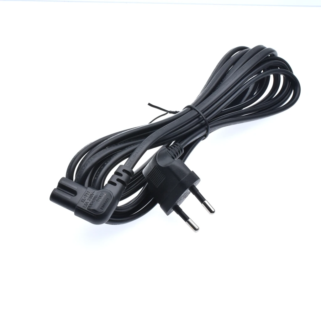 2 контактный угловой штекер ЕС для кабеля питания IEC 60320 C7 samsung Philips Sony LED TV 300