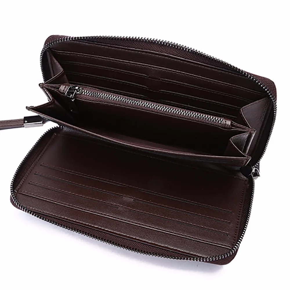 Длинный кошелек с рисунком черепа для мужчин модный дизайнерский бумажник из