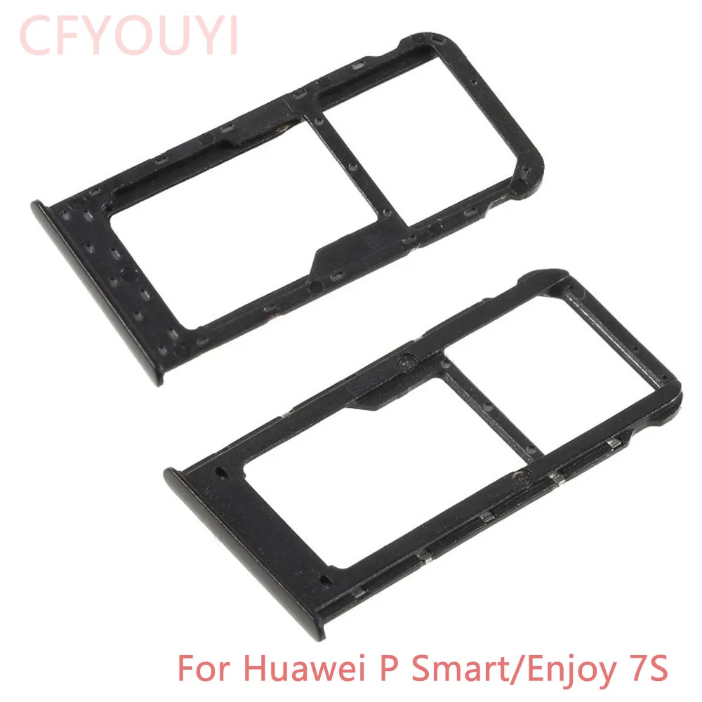 

10pcs/lot Original Dual SIM Micro SD Card Tray Holder Slot Adapters Replacement Parts For Huawei P Smart/Enjoy 7S