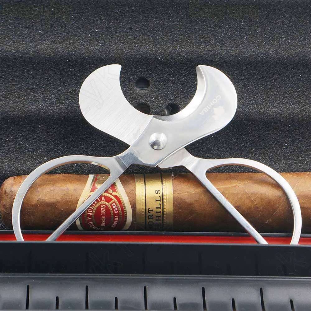 Бесплатная доставка карманный Каттер Cohiba Shark's Mouth из серебристой нержавеющей