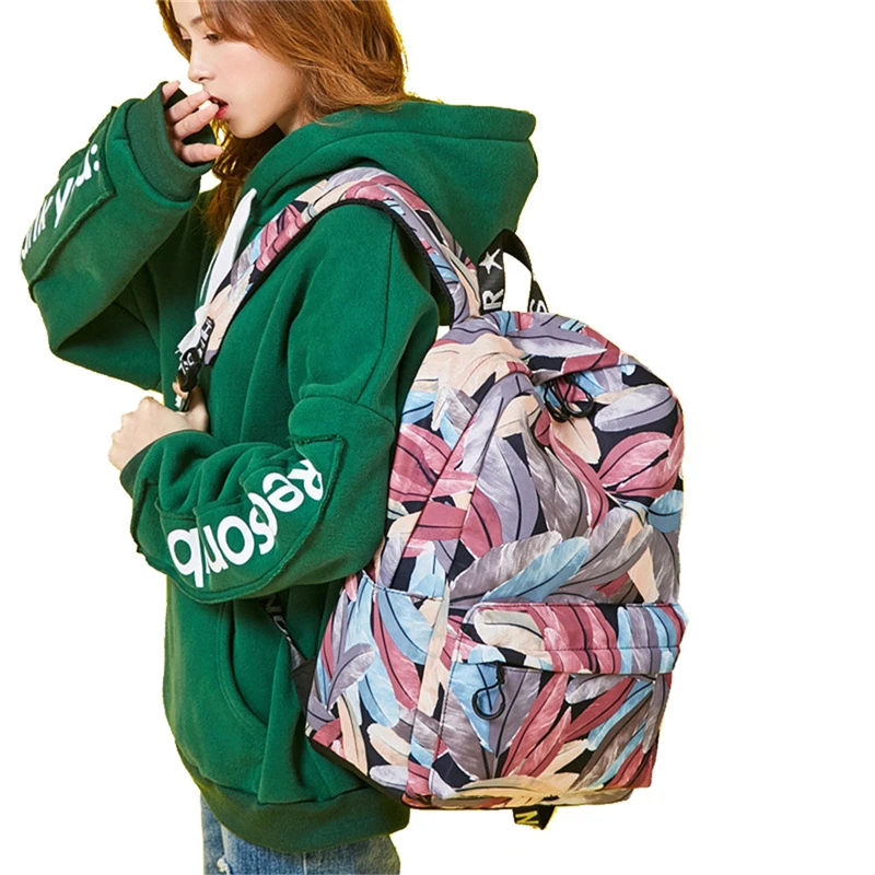 Женские рюкзаки для девочек подростков с принтом школьные сумки путешествий