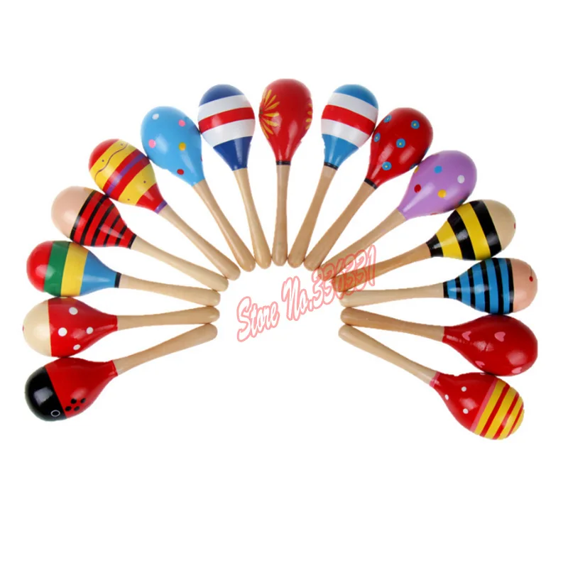 Лидер продаж новинка 2016 1 шт. детские игрушки Красочные деревянный Маракас