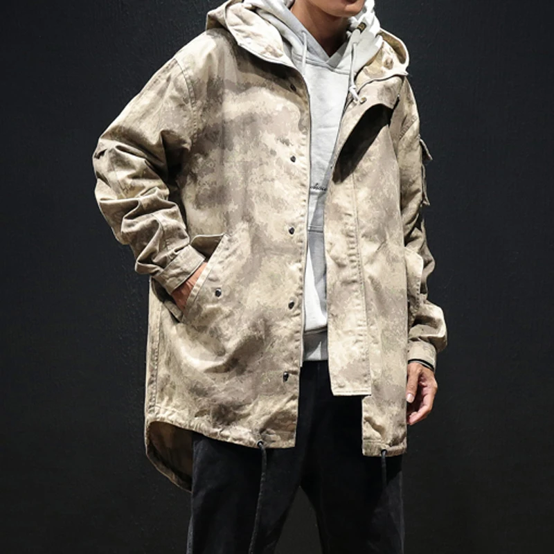 

Autumn hooded loose long-sleeved camouflage windbreaker jacket tide jacket