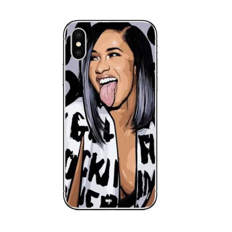 Мягкий силиконовый чехол Cardi B из ТПУ для телефона iPhone 12mini 12 11 pro 11pro Max promax 5 5s SE 2020 6 6s