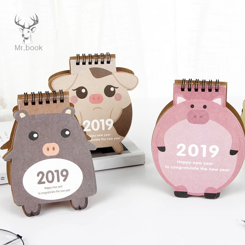 2018 2019 настольный календарь в виде милой свиньи с героями мультфильмов Настольный