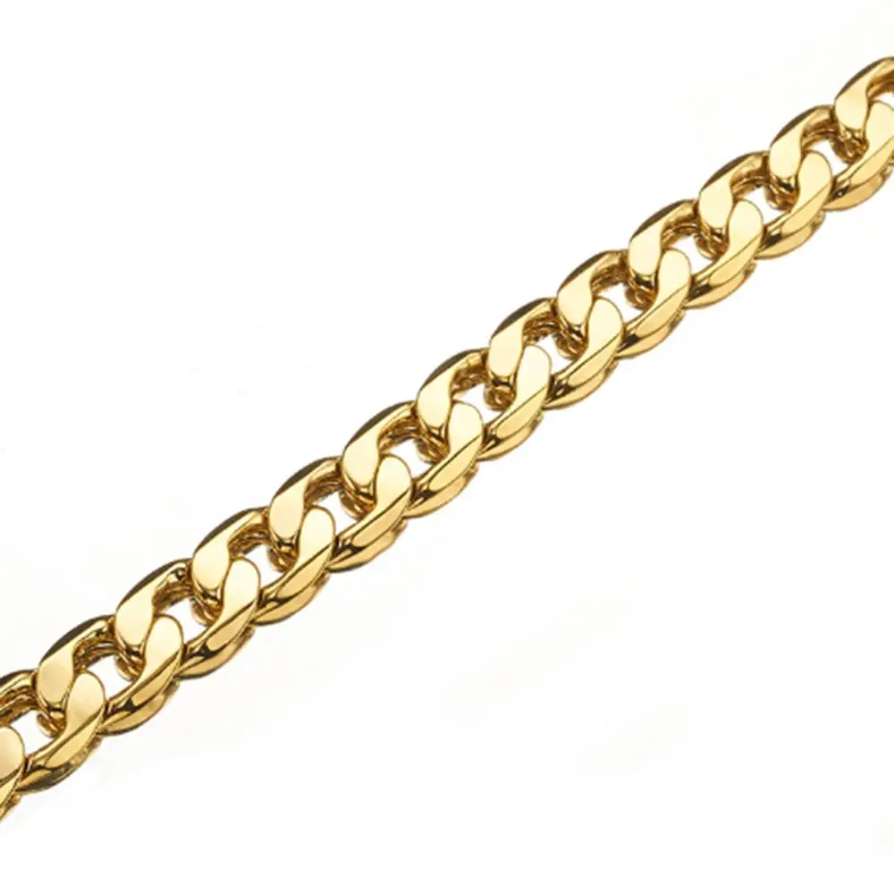 42+9inch Fashionn Gold Color Pure Copper Dog Slip Leash Cuban Chain Training Choke Collar Strong Traction Practical Necklace | Украшения и