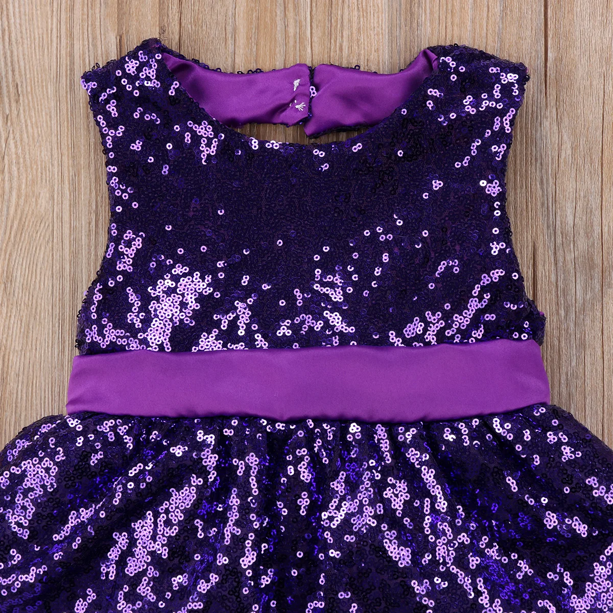 2018 Princess Kids Baby Girls Sleeveless Sequins Dress Party Wedding Gown Heart Backless Formal Bow Cute Lace Dresses | Детская одежда