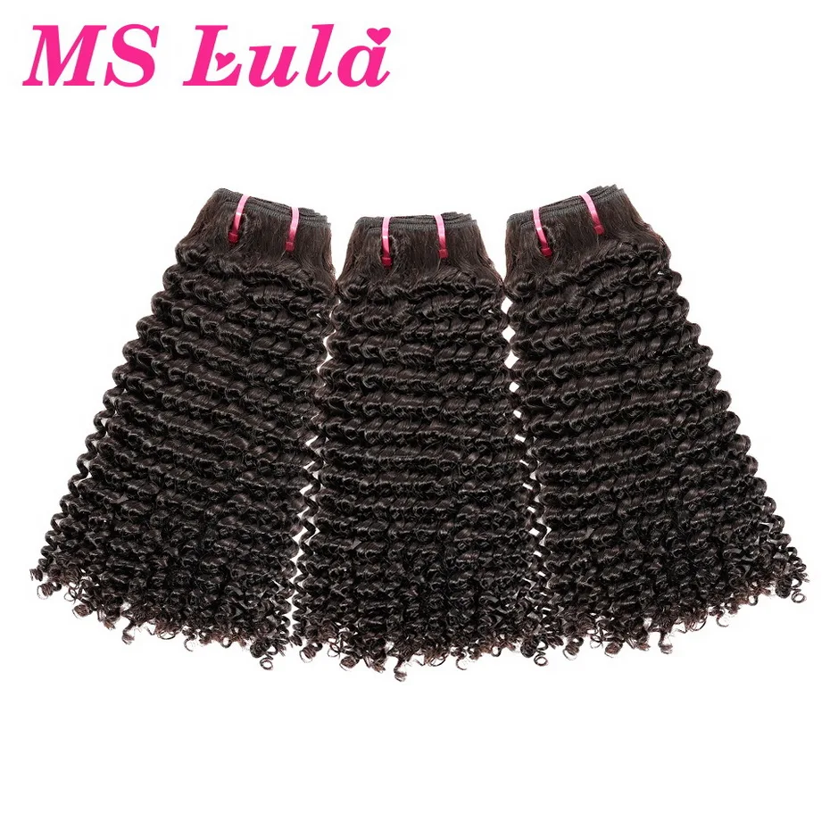 Ms Lula бразильские кудрявые вьющиеся человеческие волосы плетение пучки волос 3
