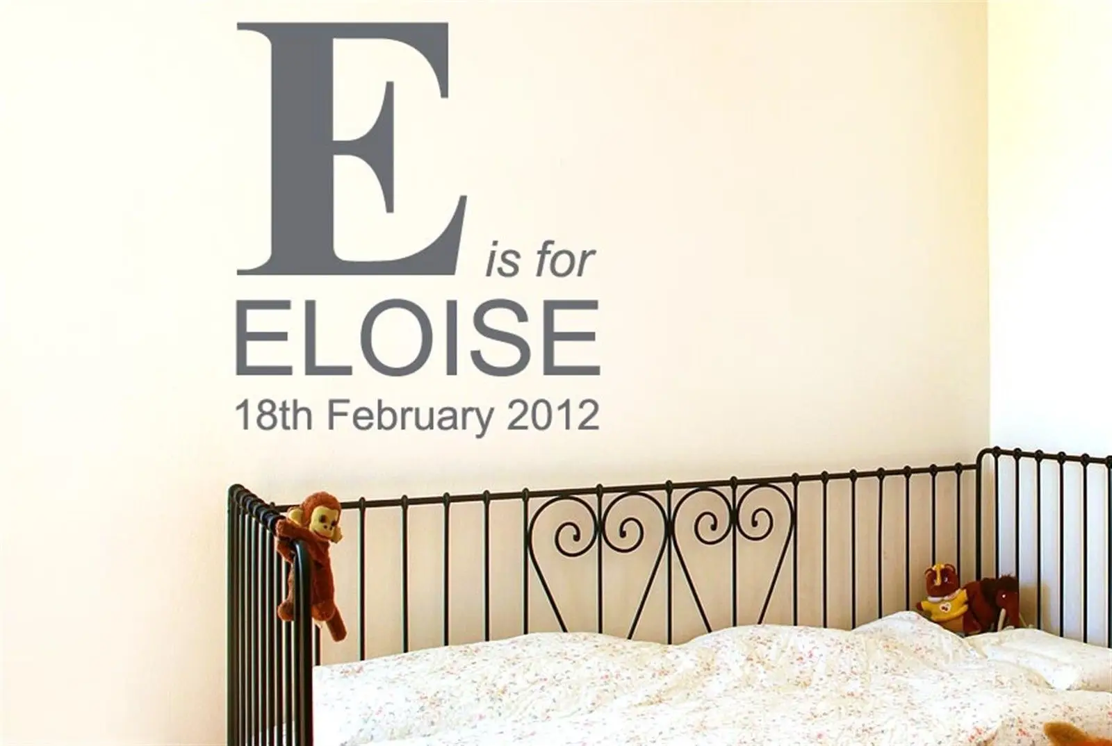 Индивидуальное Большой заглавной буквы Имя стены Виниловые Наклейки для декора