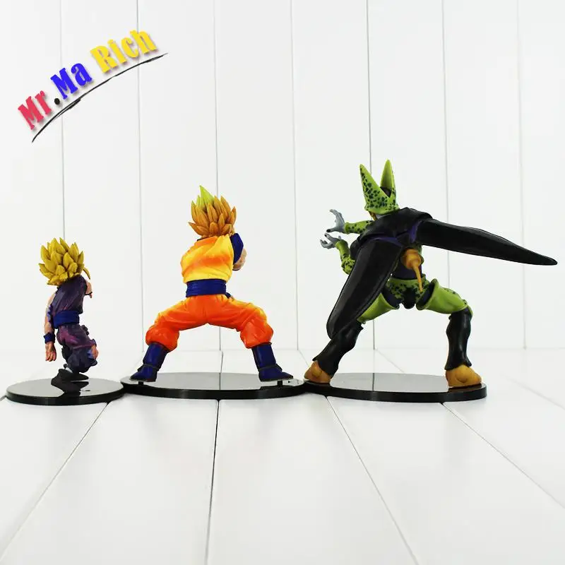 3 Pz/lotto 12 17 см мяч Z Drammatica Vetrina Super Saiyan Son Goku Gohan Pvc фигурка Modello Di Cellulare Giocattoli|dragon ball|dragon
