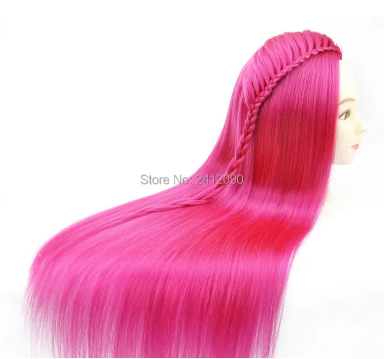 Красный яки волос манекен головы Парикмахерская профессиональная голова для