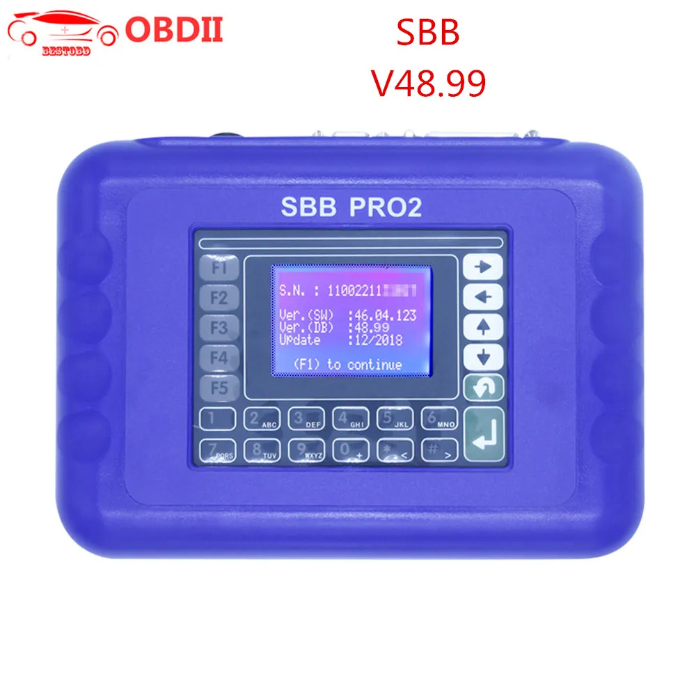 Универсальный Авто программатор ключей SBB V48.99 Многоязычная sbb pro2 v48.99 ключевой