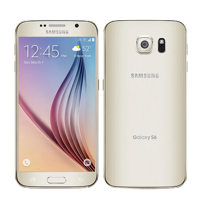 Разблокированный Samsung Galaxy S6 G920F/G920V/G920A одна sim карта Восьмиядерный 3G ОЗУ 32 Гб ПЗУ
