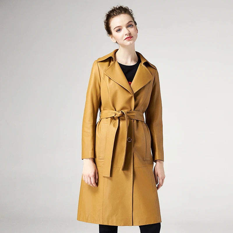 Замшевые женские 2017 на осень зиму натуральной овчины куртка из мягкой кожи Тренч