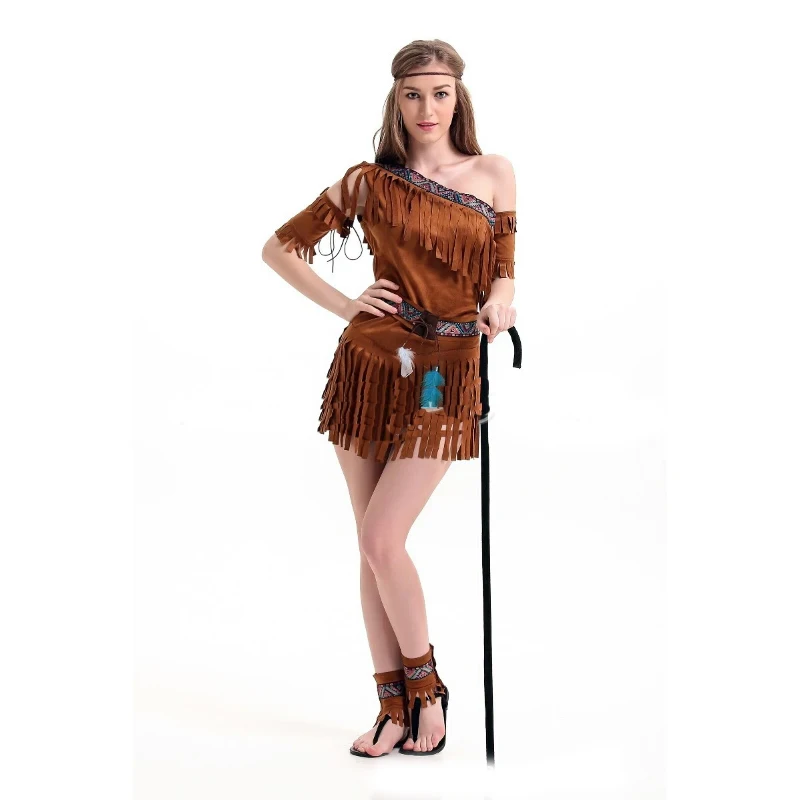 Новинка 2018 карнавальное женское платье с бахромой на Хэллоуин вечерние костюмы