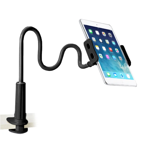 Гибкий Настольный телефон, подставка для планшета, держатель для iPad Mini Air samsung, для ленивой кровати, планшет, ПК, подставка, крепление, большой телефон - Цвет: black