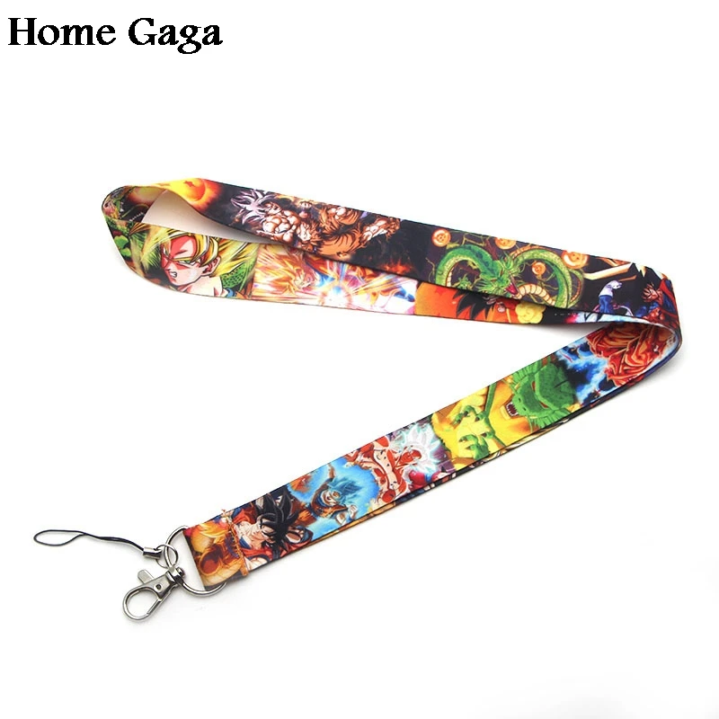 1 Homegaga Dragon ball Сон Гоку Мультяшные шнурки на шею ремни для телефонов ключи бисера футляры для идентификационных карт брелок webbing D1181 - Цвет: 1