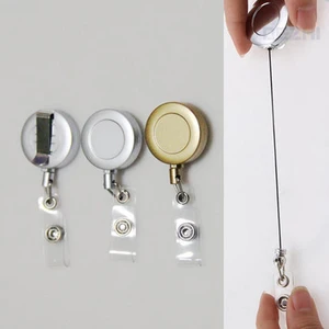 DEZHI Металл брелок для ключей для карты доступа, выдвижной цепью для работы карты, Testificate ID держатель карточки IC катушка
