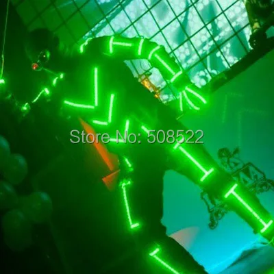

LED Costumes Illuminated costume EL wire LED the ghost dance male dazzle colour Size/ color customized