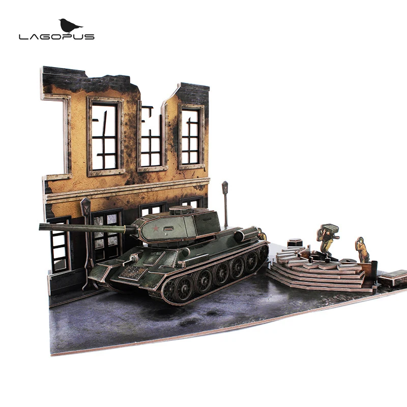 Новый 3D пазл из бумаги 213 шт советский T34 Танк сделай сам для детских игрушек