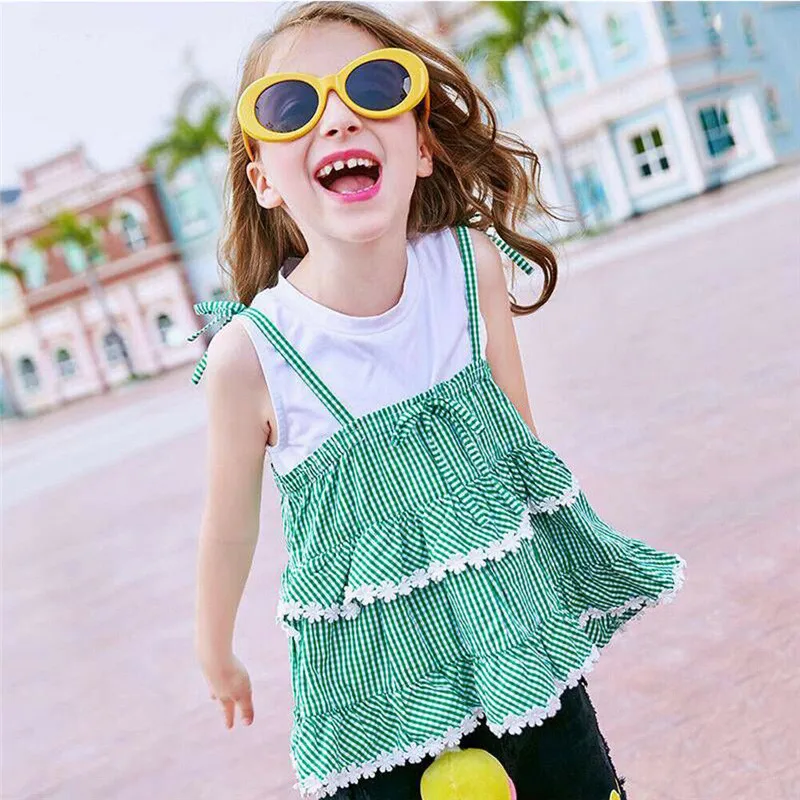 Toddler Kids Baby Girls Sleeveless Tops Floral Dress Sundress Outfit 1-5T Dresses For Cotton Girl Clothes | Детская одежда и обувь
