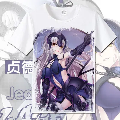 Pattern 2 Fate/Grand Order Joan of Arc, хлопковые футболки для женщин, Студенческая футболка Jeanne d'Arc, летняя одежда с круглым вырезом и коротким рукавом, футболки - Цвет: Pattern 2
