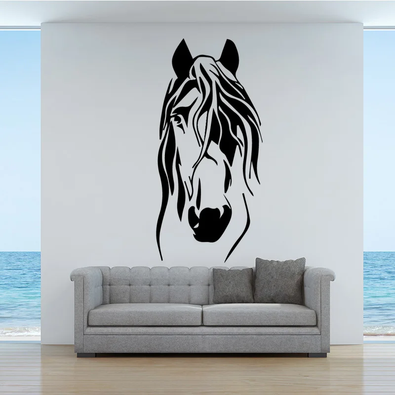 

Cartoon Funny Horse Vinyl Wall Stickers For Living Room Kids Rooms Home Decoration Accessories Removable Wall Decals Decor