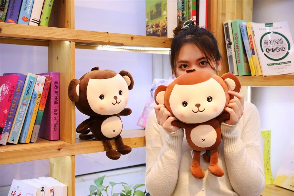 1 шт 40/50 см Милая обезьяна животное плюшевый кукольный ребенок Kawaii Плюшевые игрушки Мягкие хлопковые игрушки «обезьяна» детский подарок на день рождения для мальчика