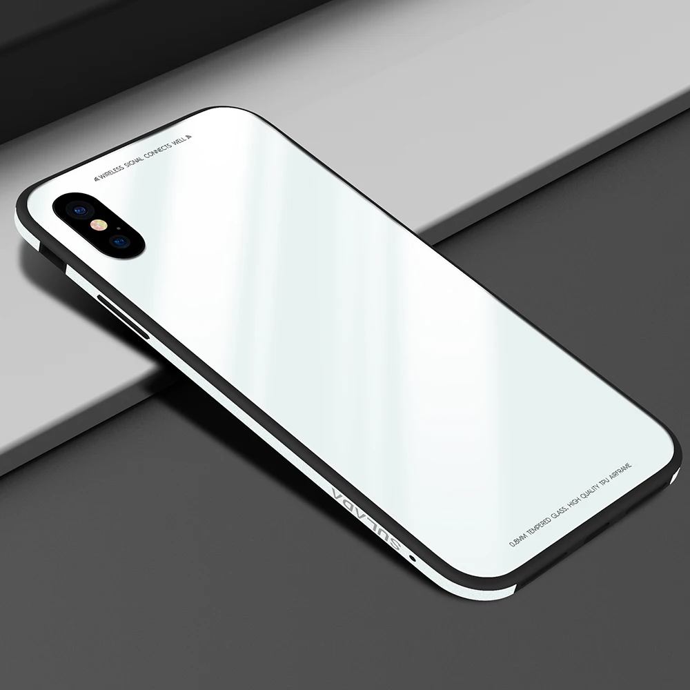 Роскошный 9H твердое закаленное стекло задняя крышка для iPhone 6 6s 7 8 Plus Премиум