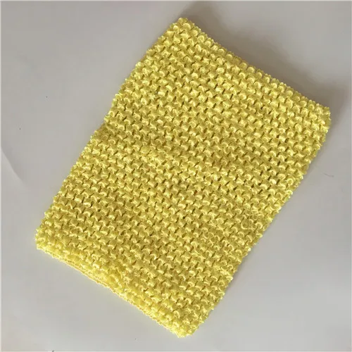 Yellow 1 шт., Тюлевое рулон, 15 см x 9,2 м, эластичное вязаное крючком на груди, 20x23 см, мини-юбка ручной работы из органзы для детского шоу, подарки на день рождения, подарки на Рождество - Цвет: Yellow