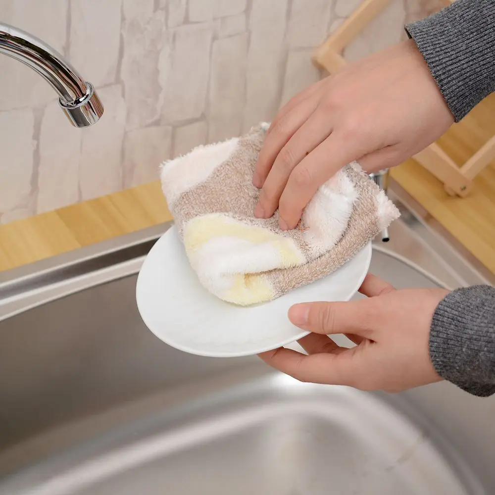 Анти смазка цветное блюдо ткань из бамбукового волокна WashTowel магически Чистящая