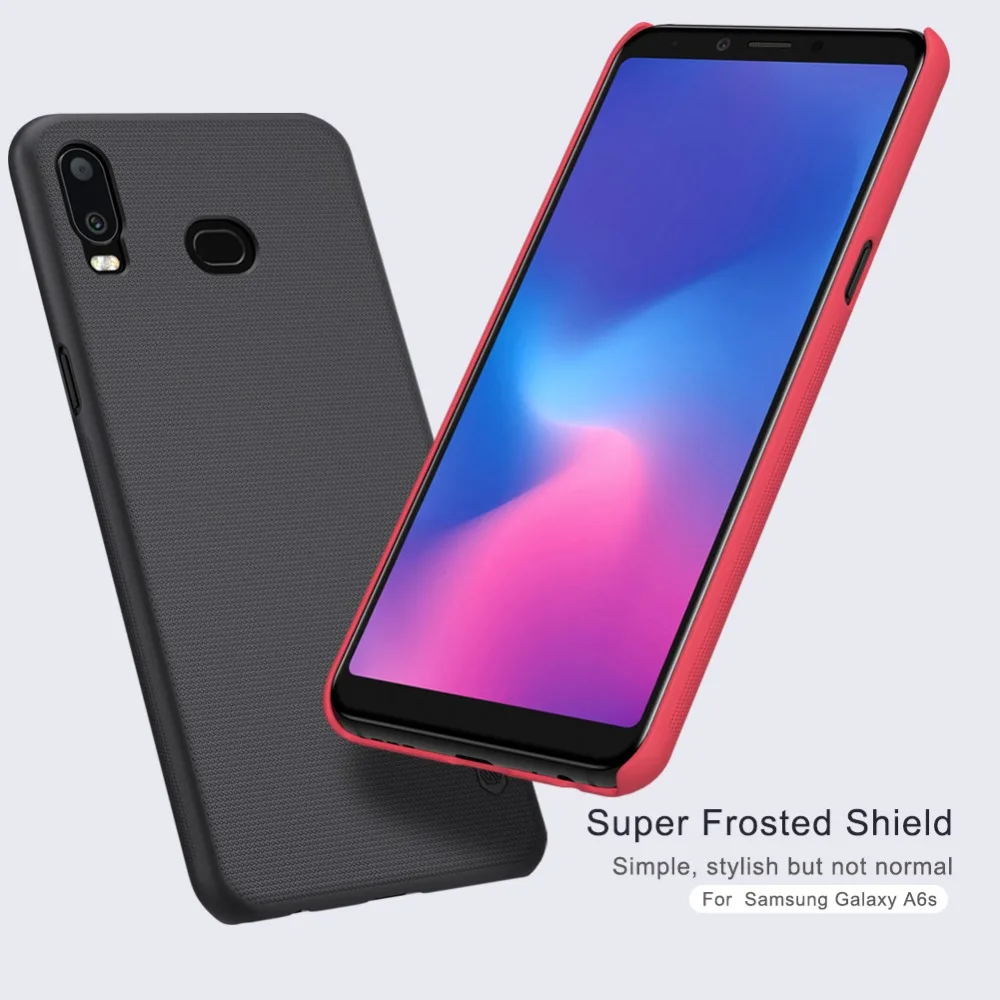 Чехол для samsung Galaxy A6s NILLKIN матовый щит PC Матовая жесткая задняя крышка для samsung Galaxy A6s чехол для телефона с держателем для телефона
