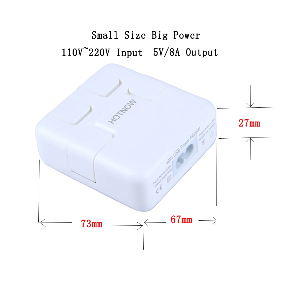 HOTNOW USB зарядное устройство 4 порта настольное адаптер 8А Общая выходная зарядка