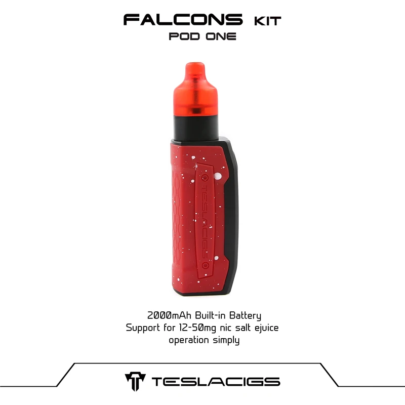 Оригинальный Tesla Falcons Pod один комплект 2000 мАч батарея с 1.2ohm картридж электронной
