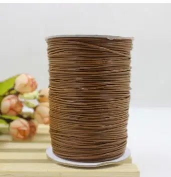 choclate 1 вощеный хлопковый шнур, ремешок, ожерелье, вощеная нить, веревка для ювелирных браслетов DIY 0,5/1/1,5/2 мм - Цвет: choclate