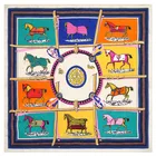 Женский шелковый шарф с принтом, 53x53 см