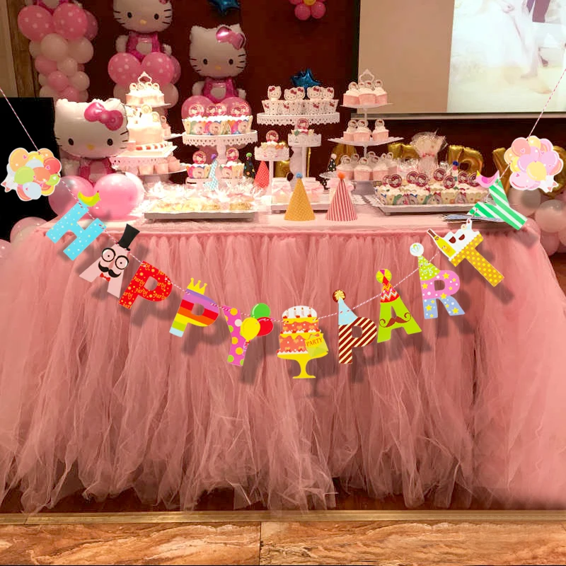 1 комплект на день рождения вечерние баннеры с днем гирлянда из букв детский