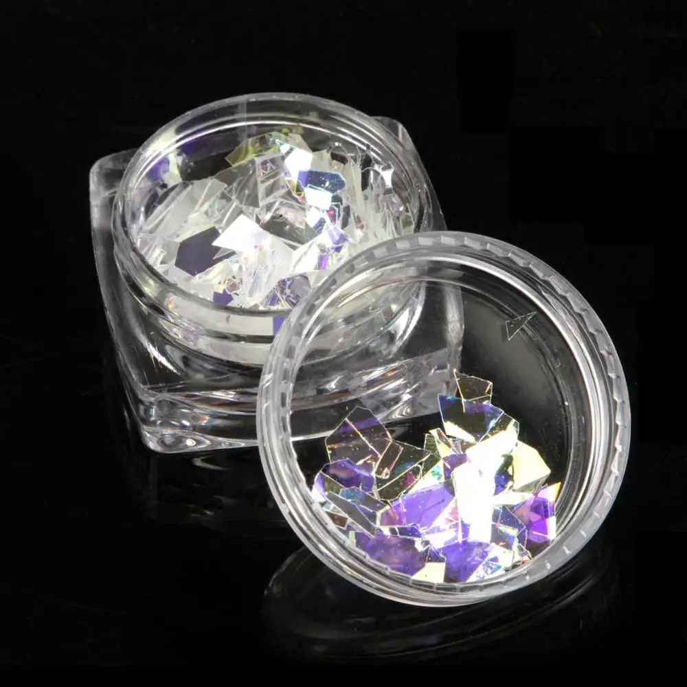 Anmas Rucci 6 горшков модное разбитое стекло для дизайна ногтей украшение блестка