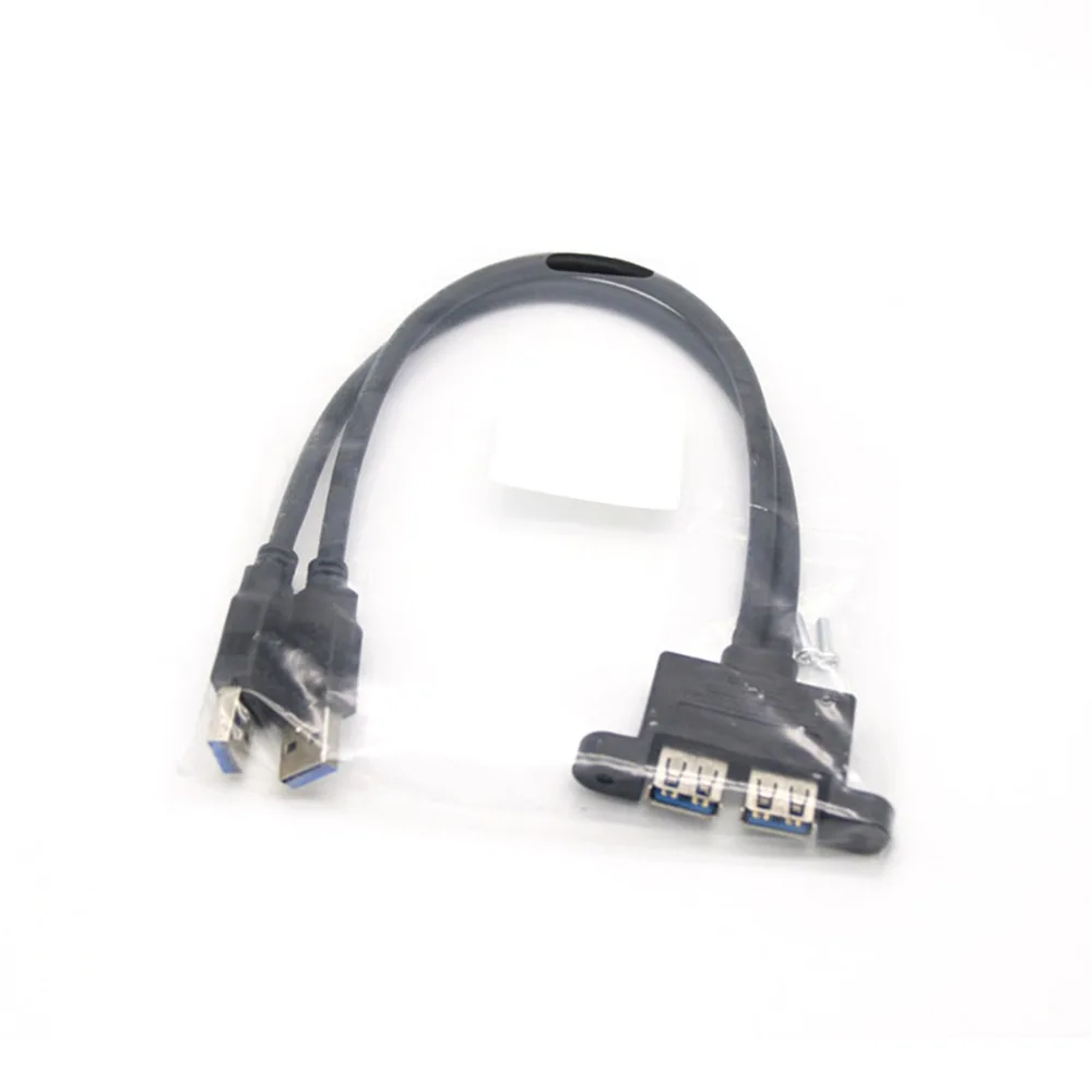 Удлинительный кабель 30 см 50 1 м 5 двойной USB 3 0 папа мама USB3.0 с винтовым креплением
